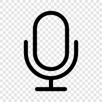 microphones, boom mic, lavalier mic, voice recorder icon svg