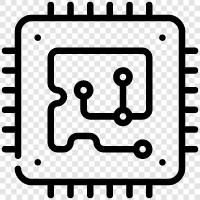 microprocessor, microcontroller, microcomputer, mini computer icon svg