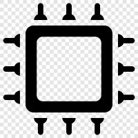 микропроцессор, центральный процессор, процессор, материнский щит Значок svg