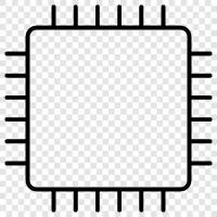 микропроцессор, центральная обрабатывающая единица, процессор, программное обеспечение Значок svg