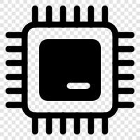 microprocessor, microcontroller, central processing unit, digital signal processor icon svg