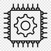 microprocessor, processor, motherboard, graphics icon svg