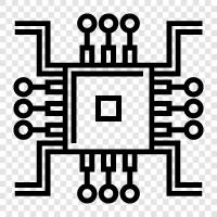 Mikroprozessor, digitaler Signalprozessor, Speicher, programmierbare Logiksteuerung symbol