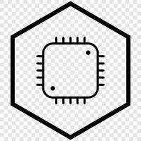 microprocessor, central processing unit, CPU, ARM icon svg