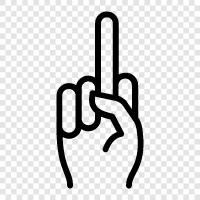 middle finger, rude, insult, finger icon svg