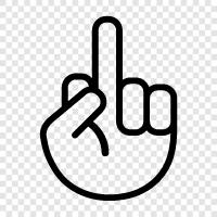 middle finger symbol, middle finger gesture, middle finger epithet, middle finger icon svg
