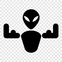 military, aliens, space, technology icon svg