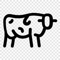 milk, beef, bovine, farming icon svg