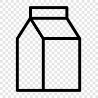 milk, carton, dairy, dairy products Значок svg