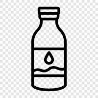 süt, cam, şişe, geri dönüştürülmüş ikon svg