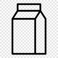 milk, carton, milk box, carton art icon svg