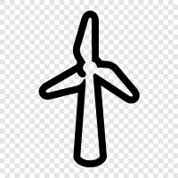 Mühle, Schleifen, Strom, Windmühle symbol