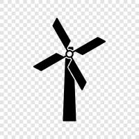 mill, wind, turbine, power icon svg