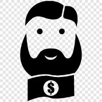 millionaire, billionaire, ultrarich, inherited money icon svg