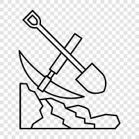 mineral, mining, coal, iron icon svg