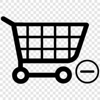 minus, cart, online shopping, online icon svg