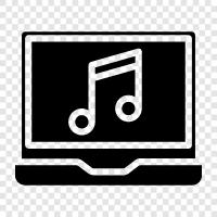 misic, notebook, computer, journal icon svg