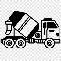 mixer, concrete, construction, Concrete Mixer icon svg