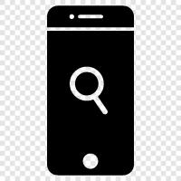 Mobile App, Mobile Advertising, Mobile Search Engine, Mobile Search icon svg