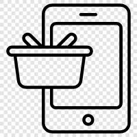 Mobil Uygulama, Mobil Ticaret, Mobil Alışveriş Uygulamaları, Mobil Alışveriş ikon svg