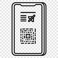 Mobile boarding pass icon svg