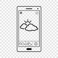 Mobile Forecast, Mobile Alerts, Mobile Updates, Mobile Weather icon