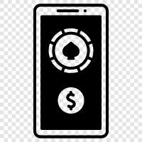 mobile gaming, casino, gambling, online gambling icon svg