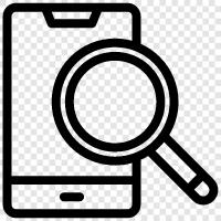 mobile search, mobile apps, mobile search engines, mobile marketing icon svg