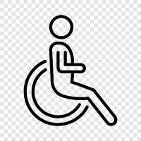 Mobilität, Behinderte, Aids, Paraplegie symbol