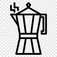 Moka Pot Coffee, Moka Pot Cafe, Moka Pot Coffee Maker, Moka Pot icon svg