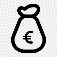 money bag, euro, bag, traveler icon svg