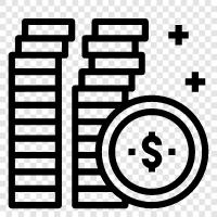 Money, Currency, Numismatics, Coins icon svg