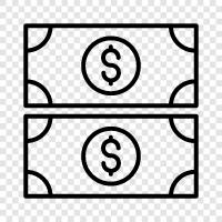 money, bills, currency, spending icon svg