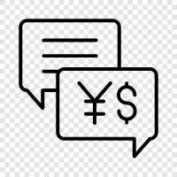 money, bills, coins, exchange rates icon svg