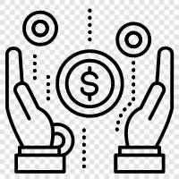 money, make, make money, ways icon svg