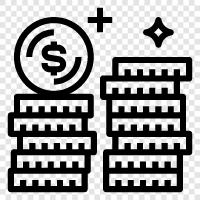 money, precious metals, investment, stocks icon svg