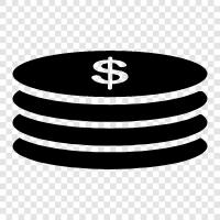 money, currency, bullion, investment icon svg