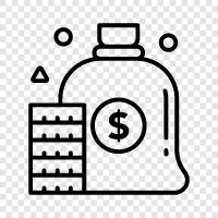 money, accumulation, inheritance, investments icon svg