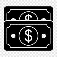 money, bills, currency, cash register icon svg