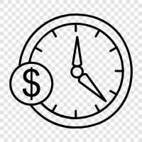 money, financial time, time management, save time icon svg