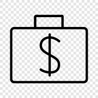 money, suitcase, finance, budget icon svg