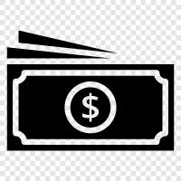 Money, Bills, Currency, Financial Statements icon svg