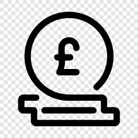 money, coin, sterling, currency icon svg