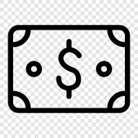 money, bills, currency, banking icon svg