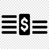 money, currency, bills, cashier icon svg