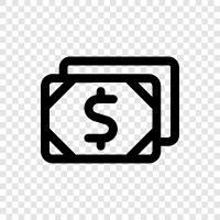 money, bills, cashier, check icon svg