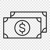 money, bills, tips, earnings icon svg