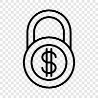 money lock, money storage, money vault, bank lock icon svg