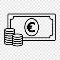 money, bills, currency, cashier icon svg