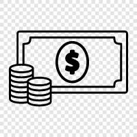 money, bills, coins, banking icon svg